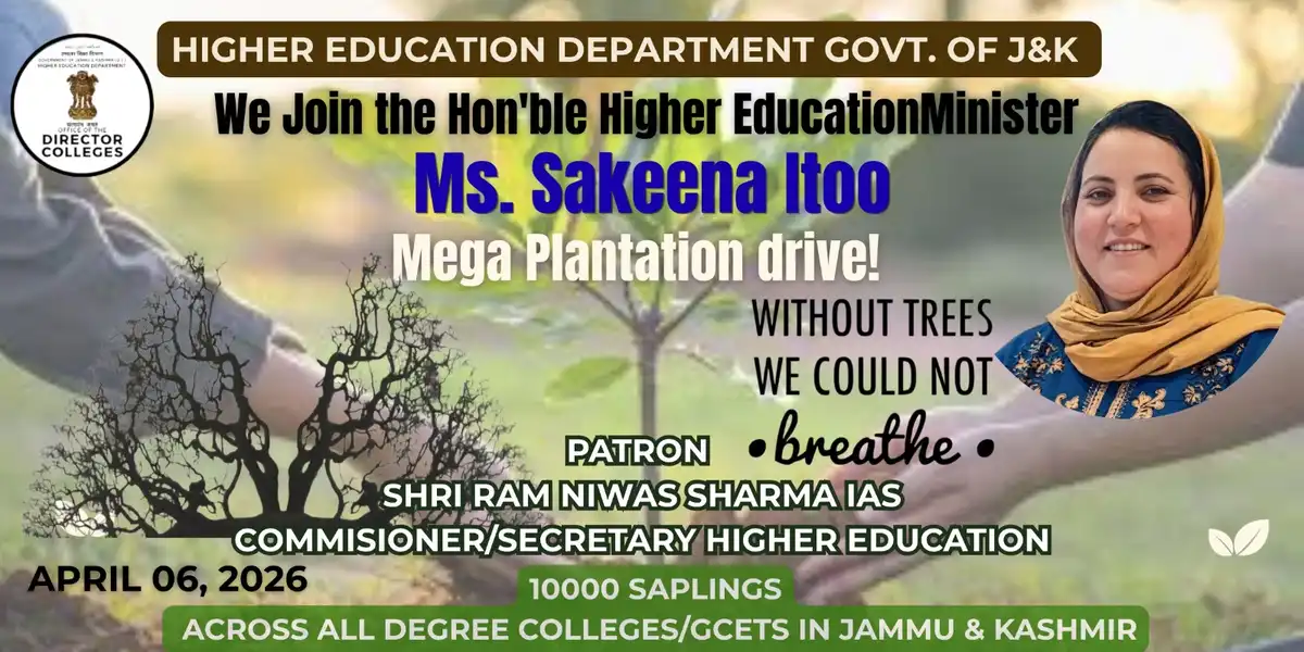 UT wide Mega Plantation Drive launched by Hon'ble Minister MS. Sakeena Itoo